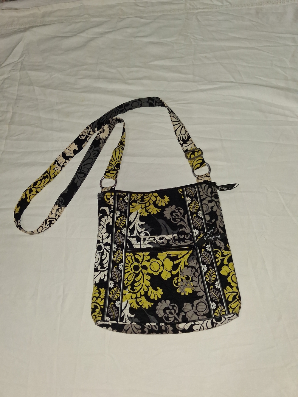Vera Bradley Floral Crossbody Bag - Black & Yellow - Picture 2 of 12